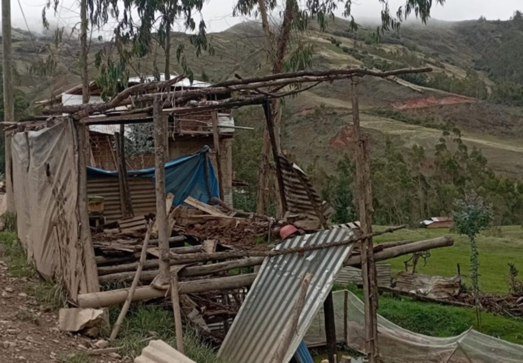La Libertad: vientos fuertes afectan a 28 personas y 15 viviendas en Santiago de Challas